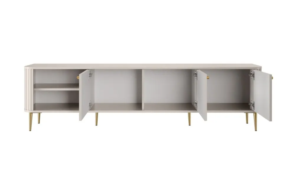 VESPER RTV 187 3D - cashmere mdf / cashmere / złote nogi