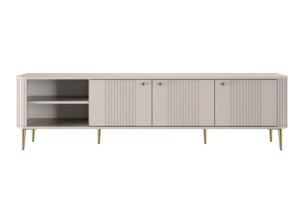 VESPER RTV 187 3D - cashmere mdf / cashmere / złote nogi