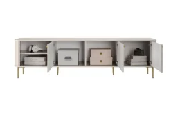 VESPER RTV 187 3D - cashmere mdf / cashmere / złote nogi