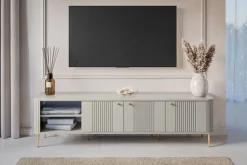 VESPER RTV 187 3D - cashmere mdf / cashmere / złote nogi
