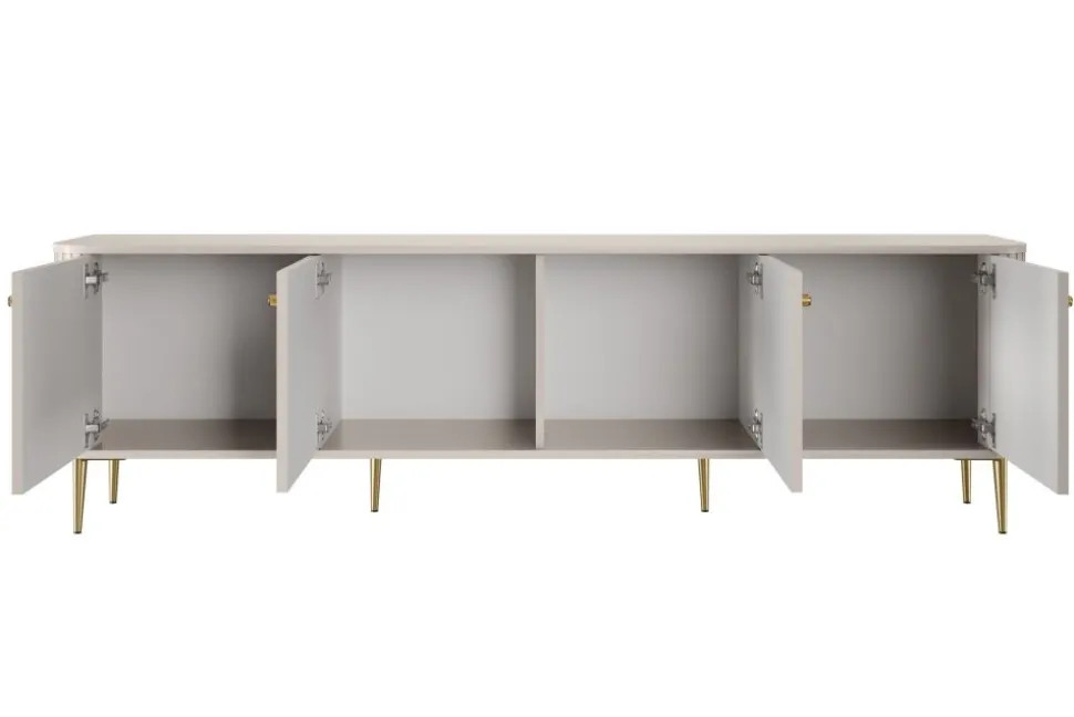 VESPER RTV 187 4D - cashmere mdf / cashmere / złote nogi