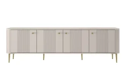 VESPER RTV 187 4D - cashmere mdf / cashmere / złote nogi
