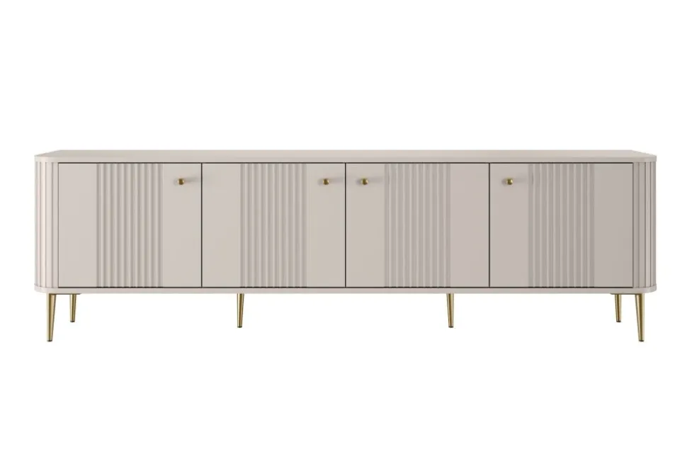 VESPER RTV 187 4D - cashmere mdf / cashmere / złote nogi