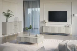 VESPER RTV 187 4D - cashmere mdf / cashmere / złote nogi