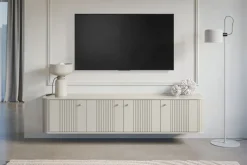 VESPER RTV 187 4D - cashmere mdf / cashmere / złote uchwyty / wisząca