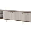 VESPER RTV 187 3D - cashmere mdf / orzech / złote nogi