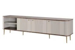 VESPER RTV 187 3D - cashmere mdf / orzech / złote nogi