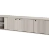 VESPER RTV 187 3D - cashmere mdf / cashmere / czarne uchwyty / nogi kule