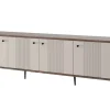 VESPER RTV 187 4D - cashmere mdf / orzech / czarne nogi