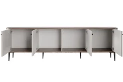 VESPER RTV 187 4D - cashmere mdf / orzech / czarne nogi