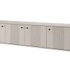 VESPER RTV 187 4D - cashmere mdf / cashmere / czarne uchwyty / wisząca