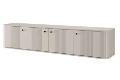 VESPER RTV 187 4D - cashmere mdf / cashmere / czarne uchwyty / wisząca