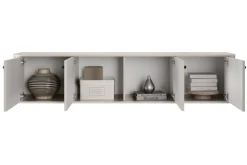 VESPER RTV 187 4D - cashmere mdf / cashmere / czarne uchwyty / wisząca