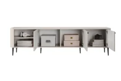 VESPER RTV 187 3D - cashmere mdf / cashmere / czarne nogi