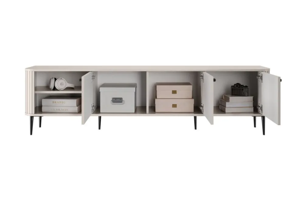 VESPER RTV 187 3D - cashmere mdf / cashmere / czarne nogi