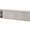 VESPER RTV 187 3D - cashmere mdf / cashmere / złote uchwyty / nogi kule