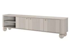 VESPER RTV 187 3D - cashmere mdf / cashmere / złote uchwyty / nogi kule