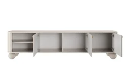 VESPER RTV 187 3D - cashmere mdf / cashmere / złote uchwyty / nogi kule