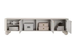 VESPER RTV 187 3D - cashmere mdf / cashmere / złote uchwyty / nogi kule