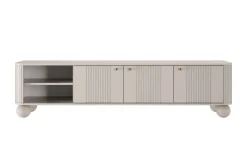 VESPER RTV 187 3D - cashmere mdf / cashmere / złote uchwyty / nogi kule
