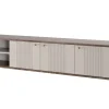 VESPER RTV 187 3D - cashmere mdf / orzech / złote uchwyty / wisząca