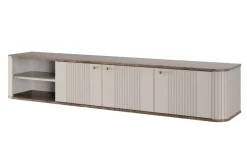 VESPER RTV 187 3D - cashmere mdf / orzech / złote uchwyty / wisząca