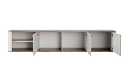 VESPER RTV 187 3D - cashmere mdf / orzech / złote uchwyty / wisząca
