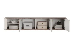 VESPER RTV 187 3D - cashmere mdf / orzech / złote uchwyty / wisząca