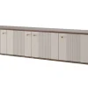 VESPER RTV 187 4D - cashmere mdf / orzech / złote uchwyty / wisząca