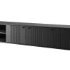 VESPER RTV 187 3D - czarny mdf / czarny mdf / czarne uchwyty / nogi kule