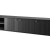 VESPER RTV 187 3D - czarny mdf / czarny mdf / złote uchwyty / nogi kule
