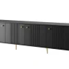 VESPER RTV 187 4D - czarny mdf / czarny mdf / złote nogi