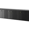 VESPER RTV 187 4D - czarny mdf / czarny mdf / złote uchwyty / wisząca