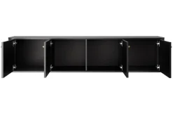 VESPER RTV 187 4D - czarny mdf / czarny mdf / złote uchwyty / wisząca