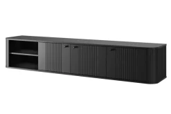 VESPER RTV 187 3D - czarny mdf / czarny mdf / czarne uchwyty / wisząca