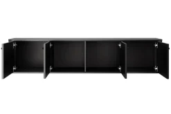 VESPER RTV 187 4D - czarny mdf / czarny mdf / czarne uchwyty / wisząca
