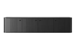 VESPER RTV 187 4D - czarny mdf / czarny mdf / czarne uchwyty / wisząca
