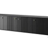 VESPER RTV 187 4D - czarny mdf / czarny mdf / złote uchwyty / nogi kule