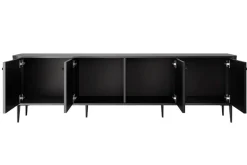 VESPER RTV 187 4D - czarny mdf / czarny mdf / czarne nogi