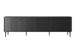 VESPER RTV 187 4D - czarny mdf / czarny mdf / czarne nogi