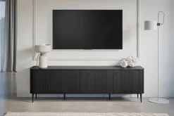 VESPER RTV 187 4D - czarny mdf / czarny mdf / czarne nogi