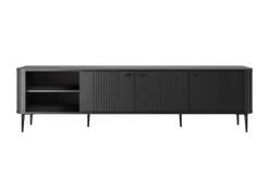 VESPER RTV 187 3D - czarny mdf / czarny mdf / czarne nogi