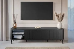 VESPER RTV 187 3D - czarny mdf / czarny mdf / czarne nogi