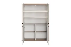 VESPER WITRYNA 103 2D - cashmere mdf / orzech / czarne nogi