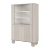 VESPER WITRYNA 103 2D - cashmere mdf / cashmere / złote uchwyty / nogi kule