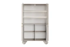 VESPER WITRYNA 103 2D - cashmere mdf / cashmere / złote uchwyty / nogi kule