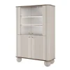 VESPER WITRYNA 103 2D - cashmere mdf / orzech / złote uchwyty / nogi kule