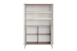 VESPER WITRYNA 103 2D - cashmere mdf / orzech / złote nogi