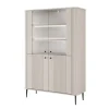 VESPER WITRYNA 103 2D - cashmere mdf / cashmere / czarne nogi