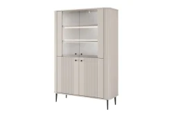 VESPER WITRYNA 103 2D - cashmere mdf / cashmere / czarne nogi